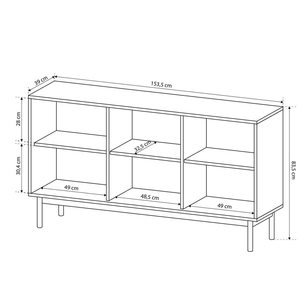 Sabi-kommode 154x84 i japandi-stil – billede 9