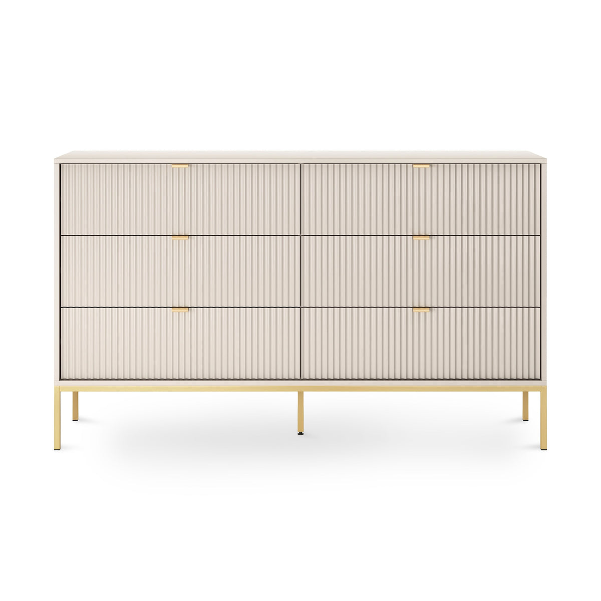 Kommode med skuffer, 154 x 91, i glamour-stil | Roza