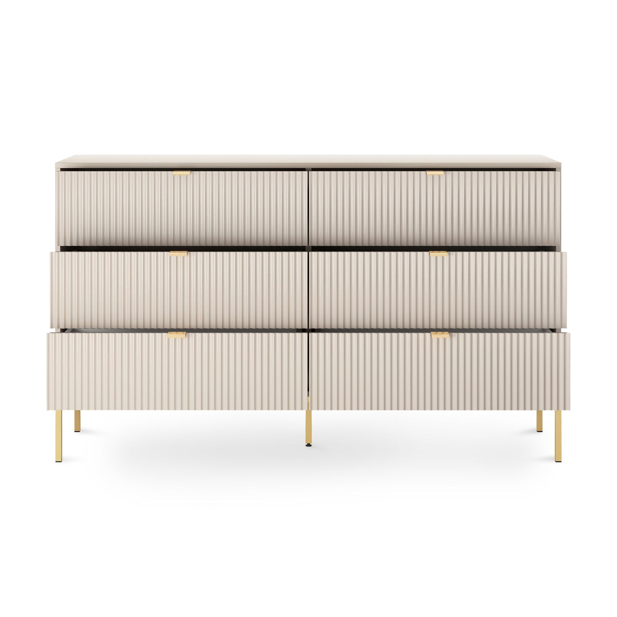 Kommode med skuffer, 154 x 91, i glamour-stil | Roza
