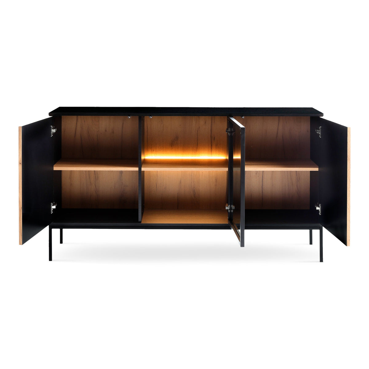 Lampy-kommode med låger, 154x83, i loftstil – billede 4