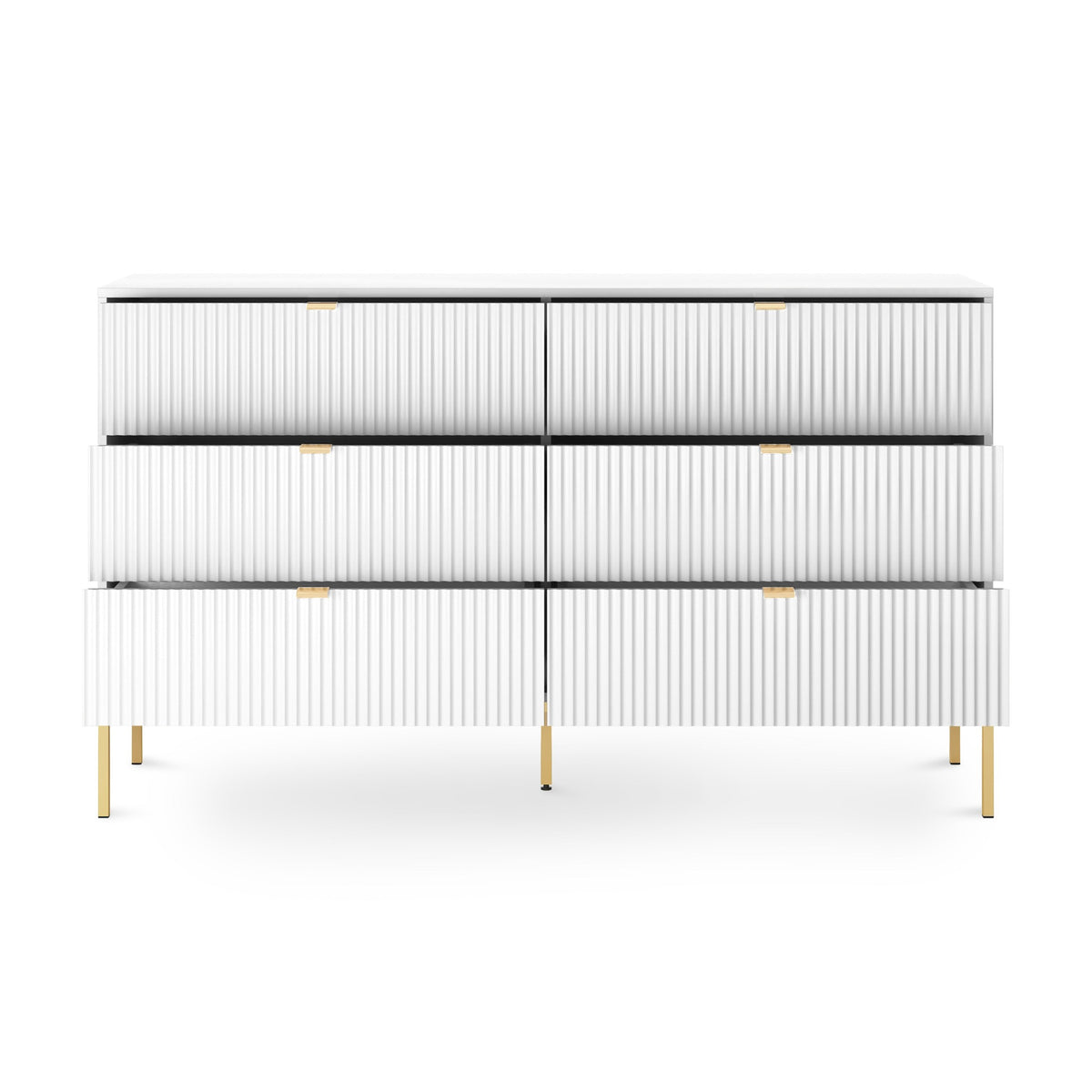 Kommode med skuffer, 154 x 91, i glamour-stil | Roza