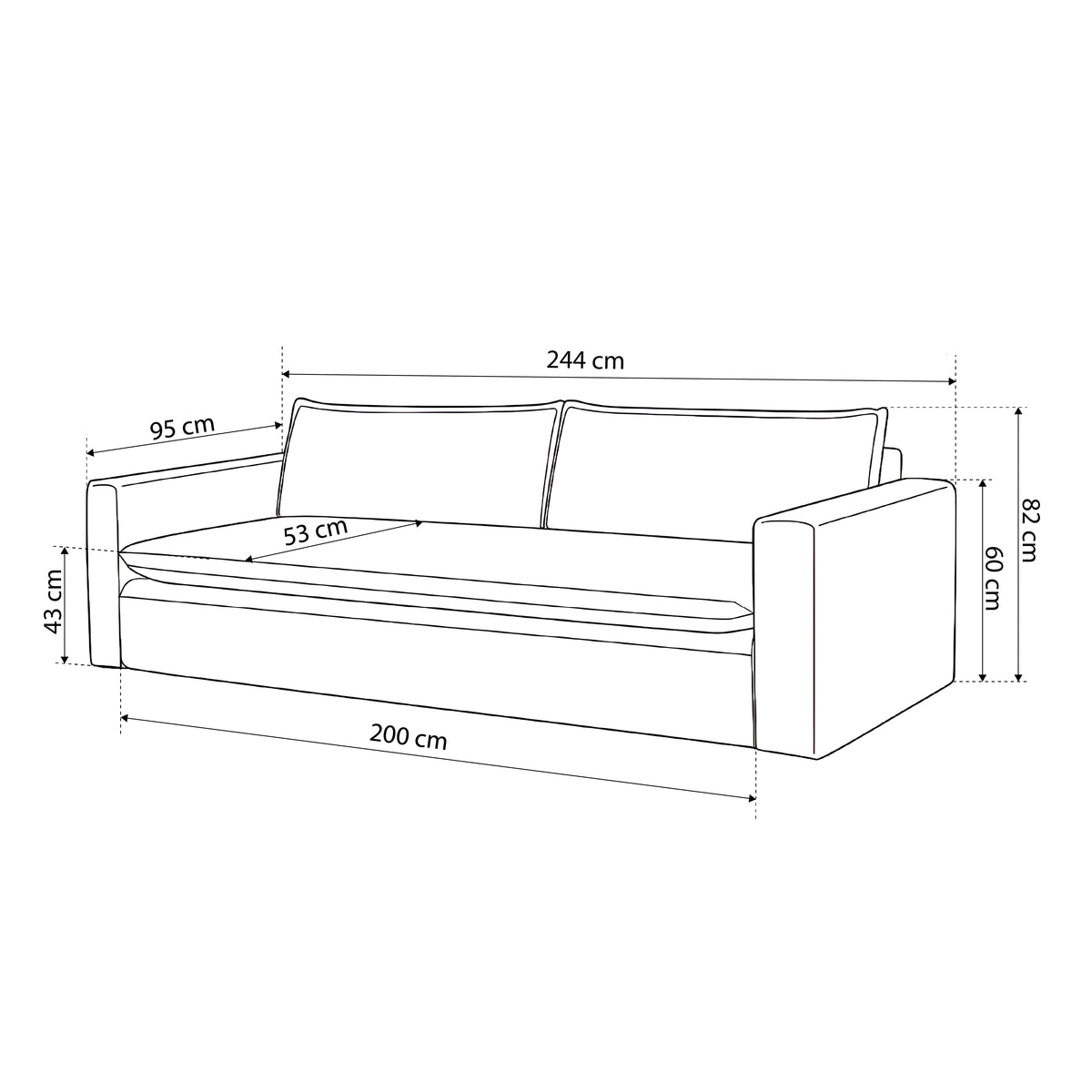 Sovesofa 140x200 med opbevaringsrum | Lily – billede 6