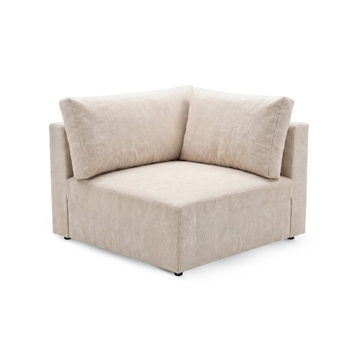 Hjørnemodul til hjørnesofaen Iskeli Plus Cremet Taupe (ARAGON 03) – modul 108 × 108 cm med to ryghynder