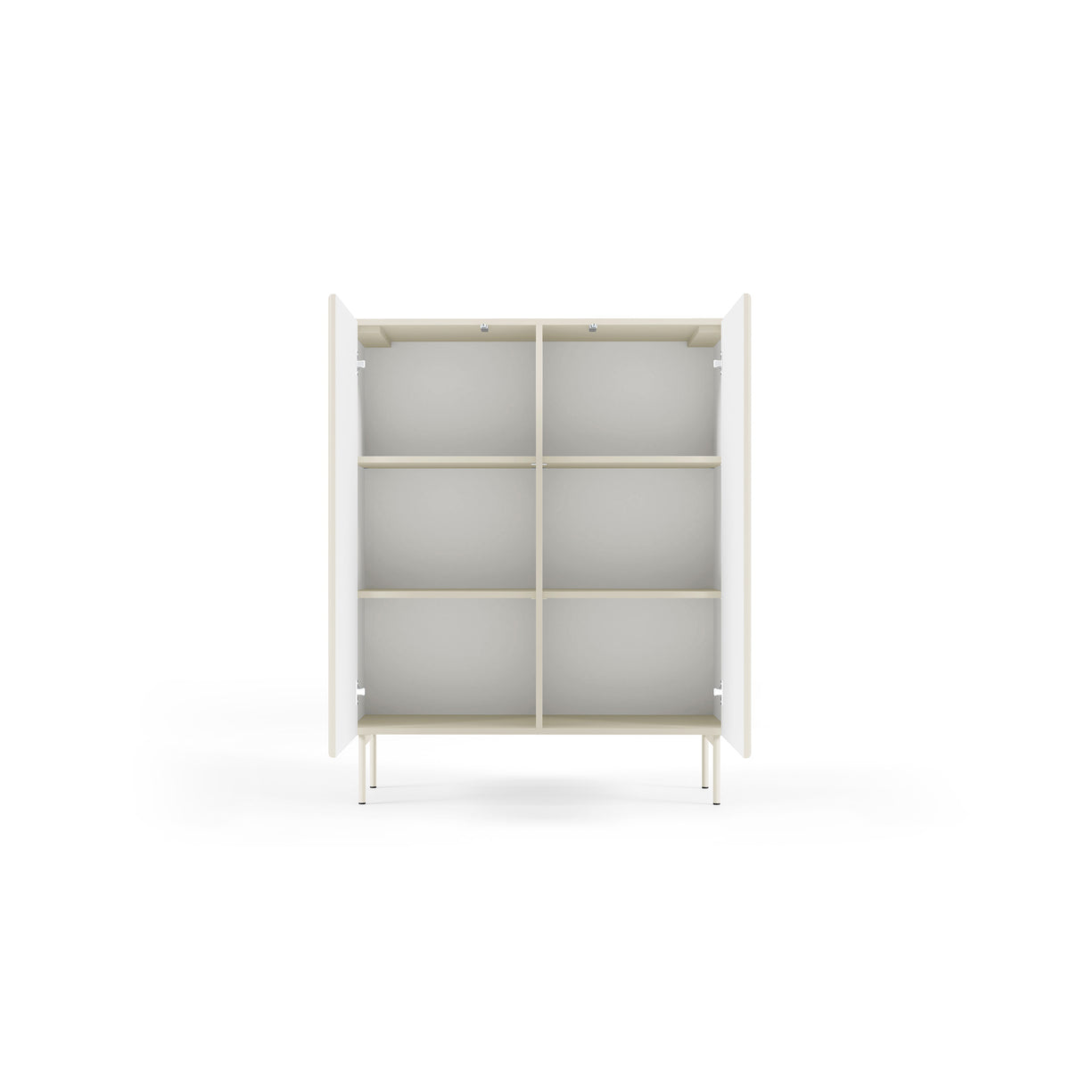 MuzZI høj kommode med låger, 99x123, i moderne stil – med åbne fronter