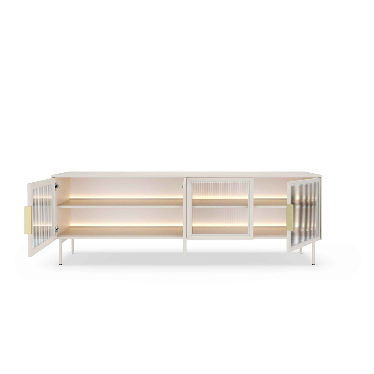 Lummer TV-bord 181x62 i moderne stil – med åbne fronter