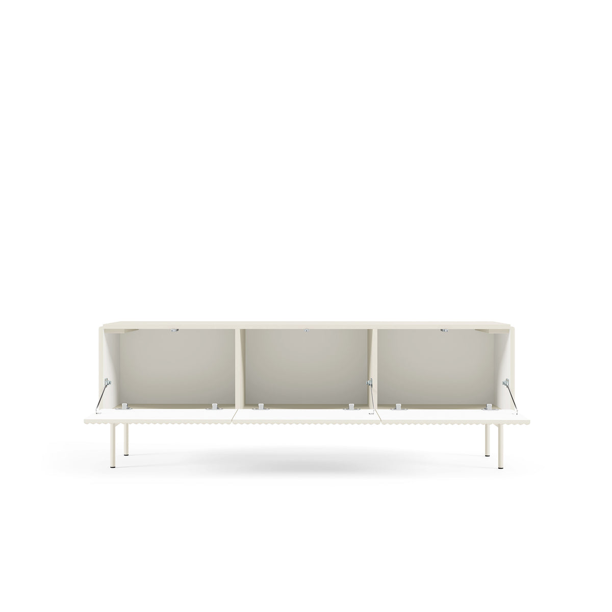MuzZI TV-bord 147x51 i moderne stil – med åbne fronter