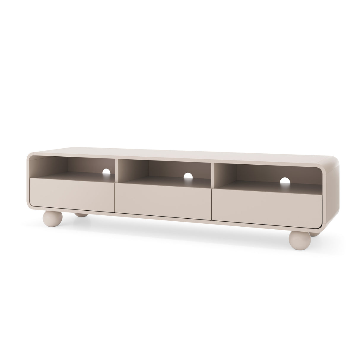 Ballo TV-bord til tv, 180x44, i japandi-stil – set fra siden | Pillovely