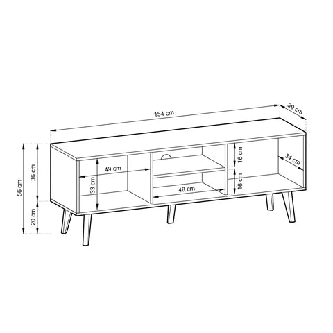 TV-bord Las 154x56 i loft-stil – billede 6