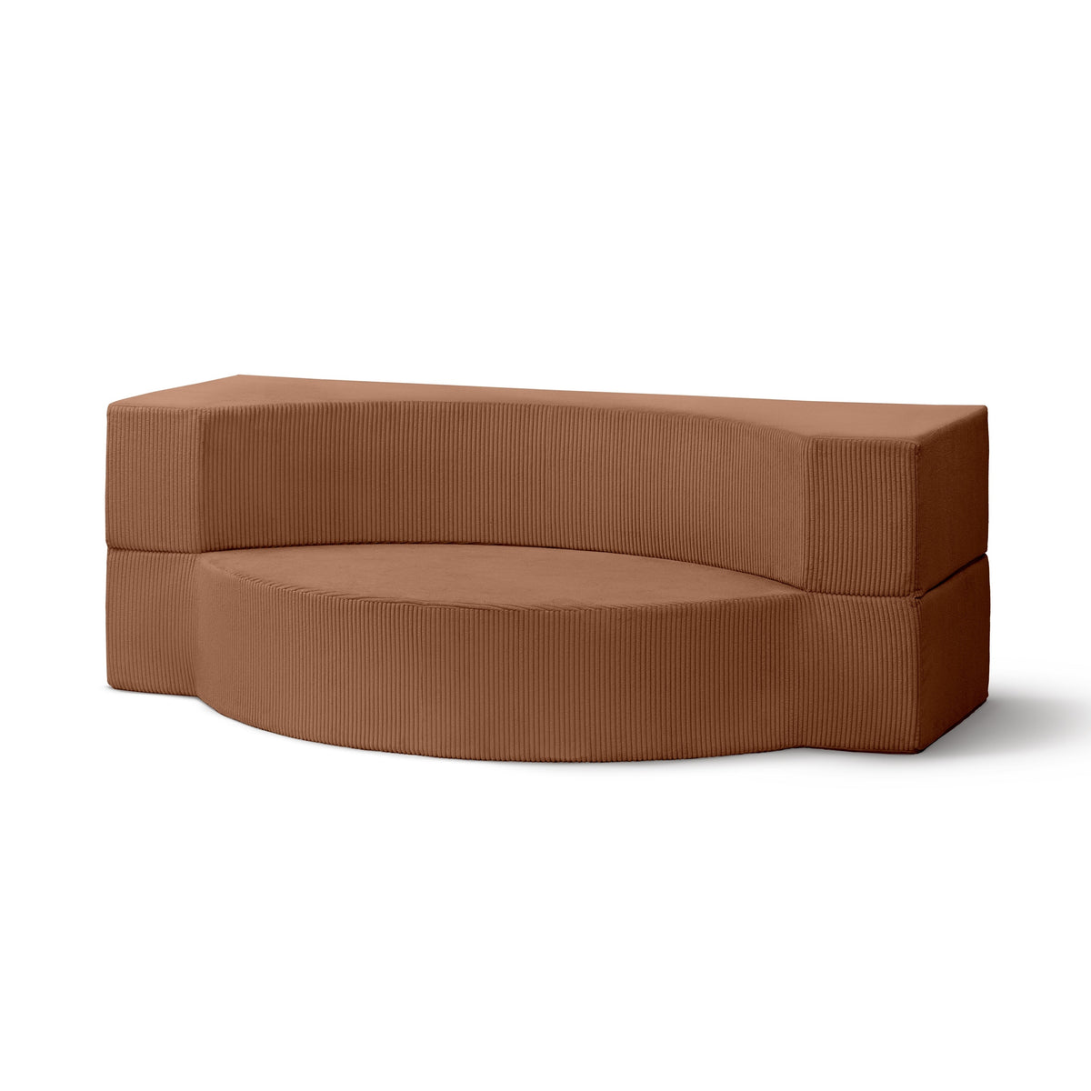 Modulær skumsofa på 200 cm med sovefunktion i japandi-stil | Lunaria Kanel (POSO 41)