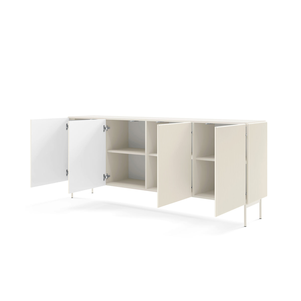 MuzZI-kommode med låger, 195 x 81, i moderne stil – med åbne fronter