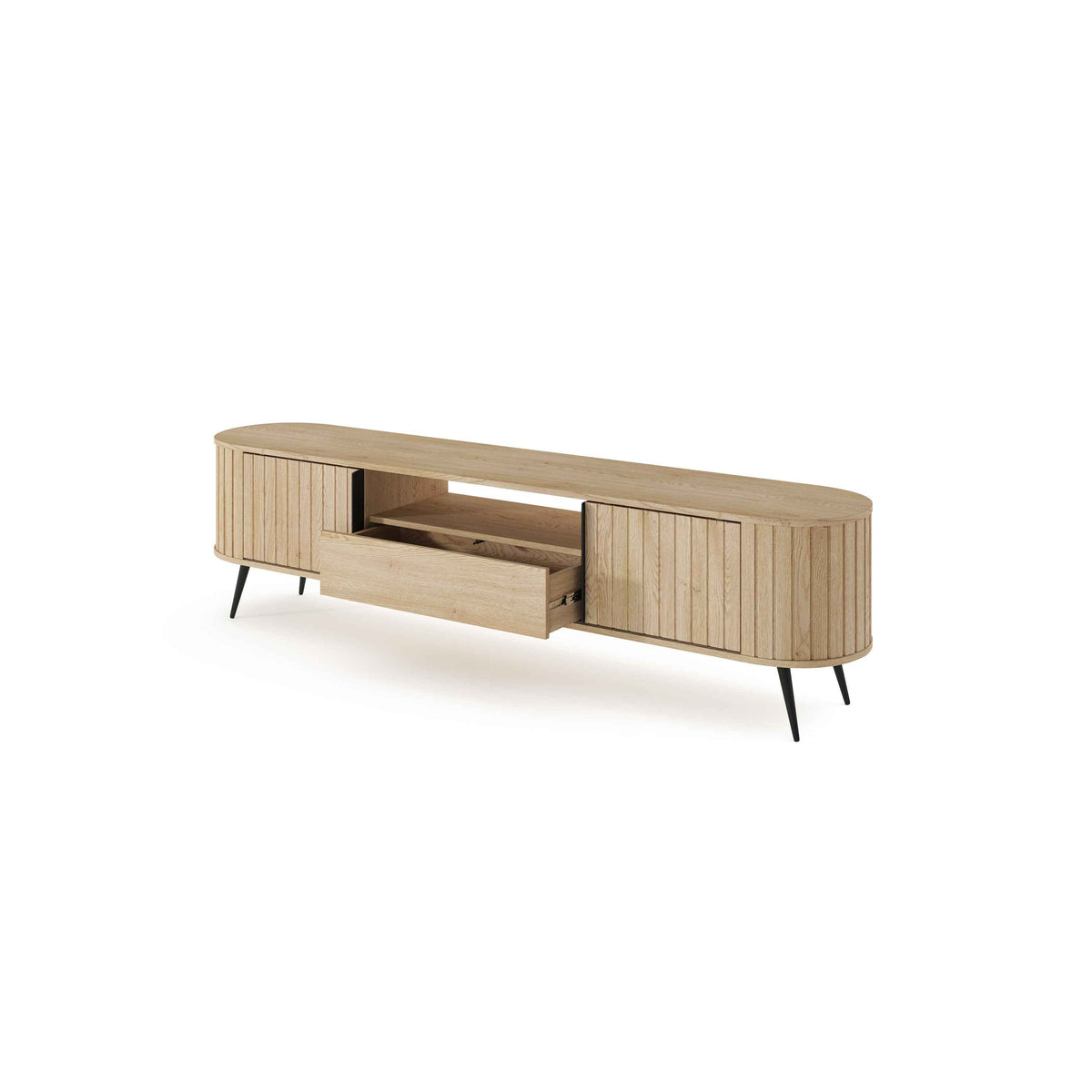 Llovia TV-bord 196x51 i moderne stil – med åbne fronter