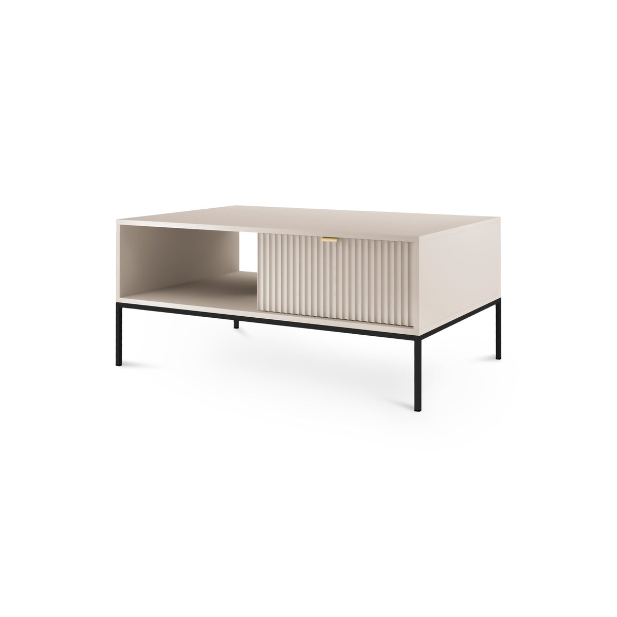 Sofabord 104x46 med skuffe i moderne stil | Roza Kaszmir Sort