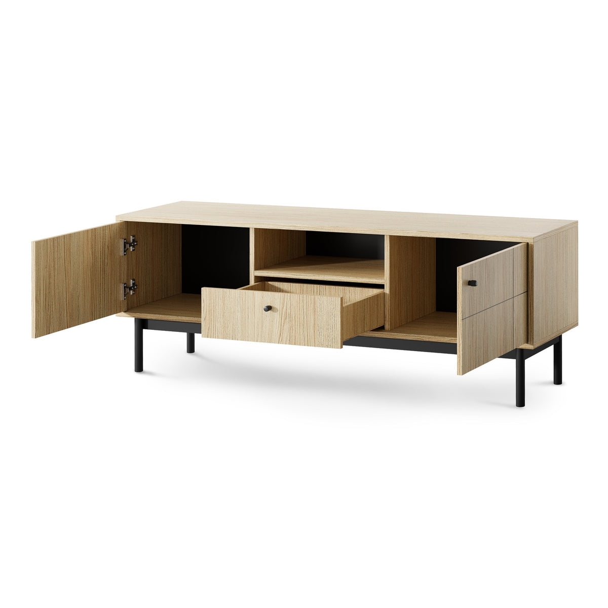 Szafka RTV Sabi 154x57 w stylu minimalistycznym – zdjęcie 9