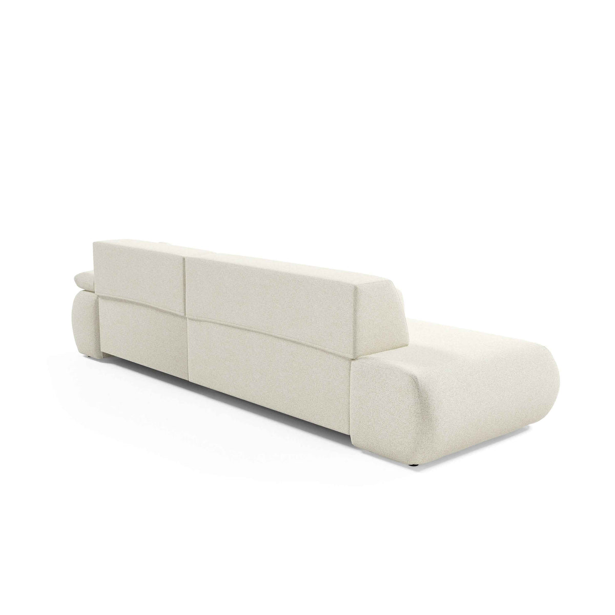 Puentro 4-personers hjørnesofa med sovefunktion i minimalistisk stil – set bagfra