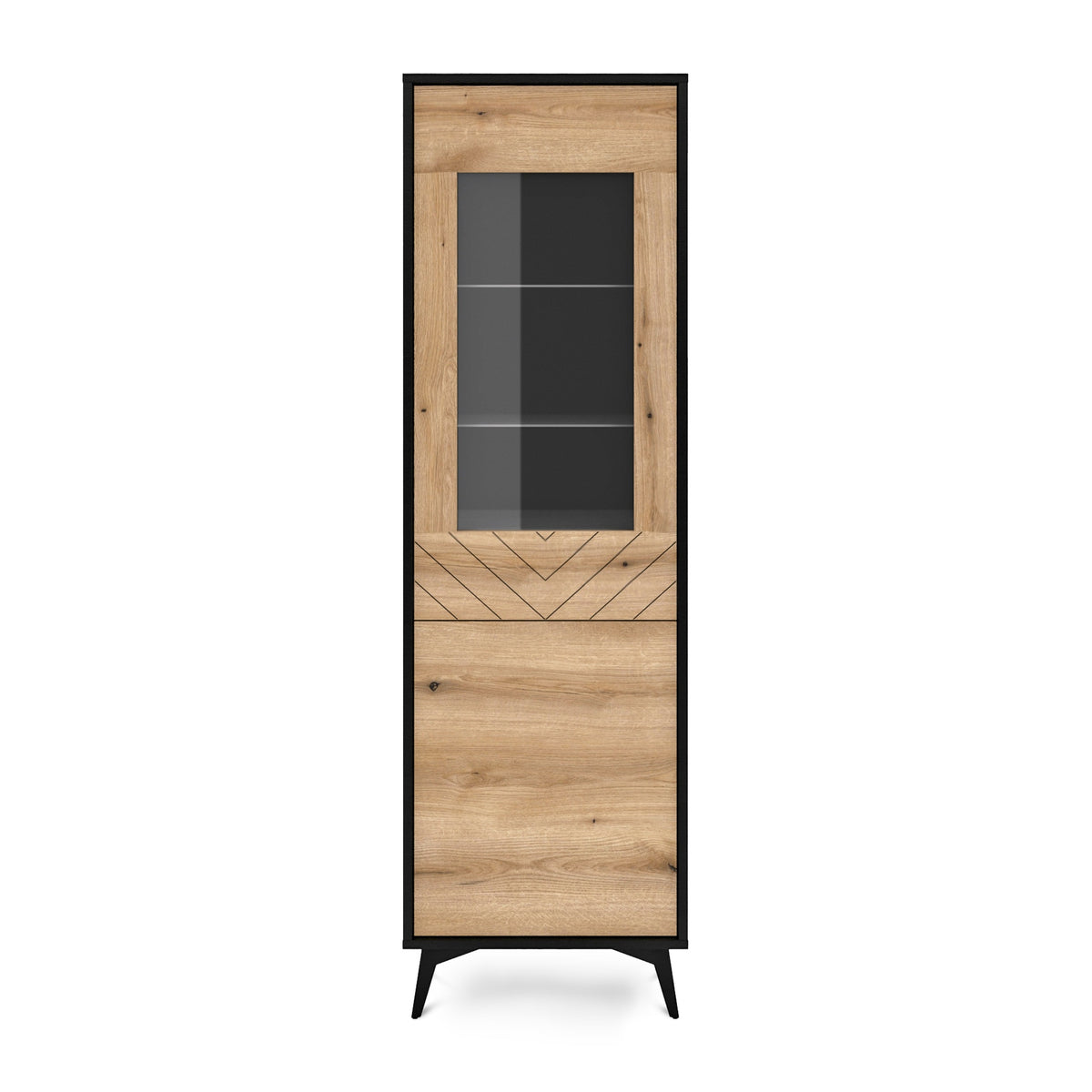 Nirwana-vitrineskab med glasfronter, 54 x 178 cm, i moderne stil – billede 3