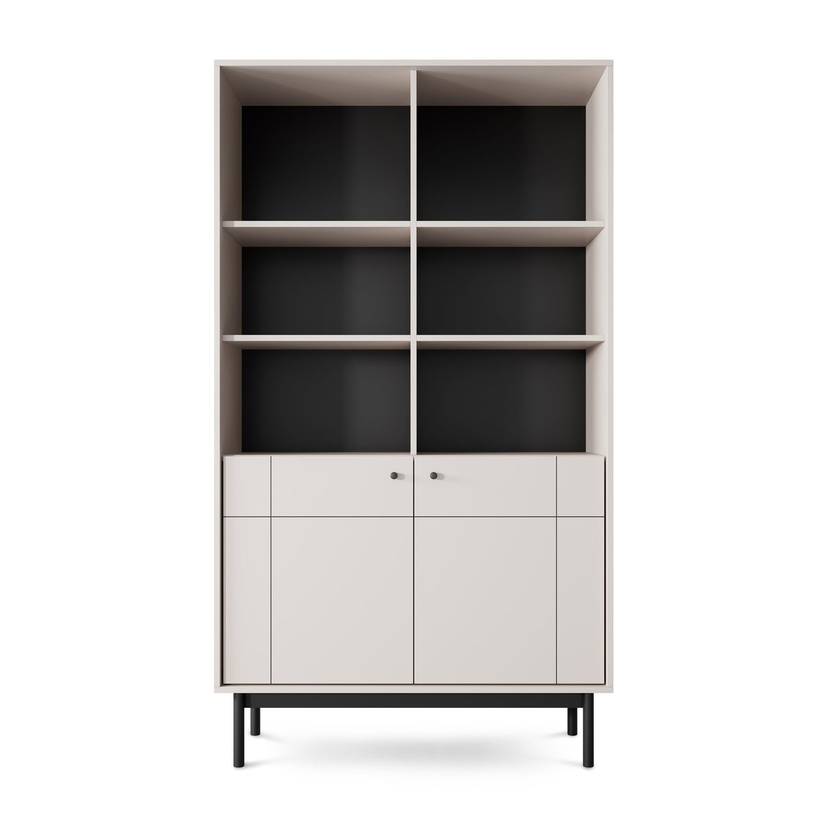 Sabi-vitrineskab 104 x 185 cm i japandi-stil – billede 3