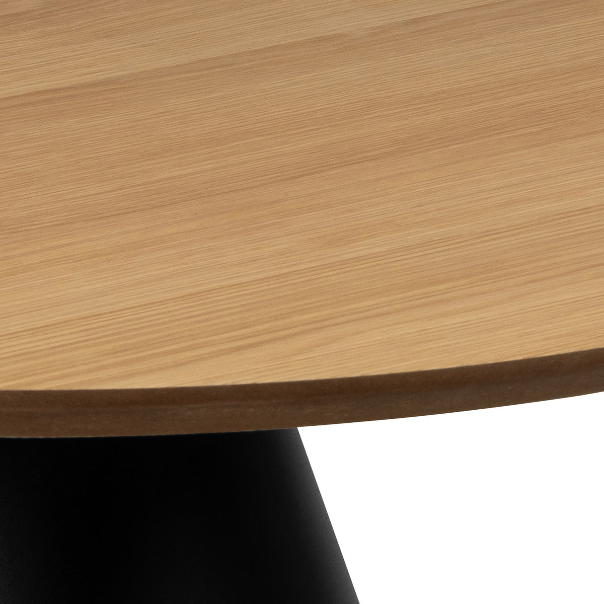 Det runde Talin-sofabord med en diameter på 65 cm i soft loft-stil – nærbillede af detaljer og overflade