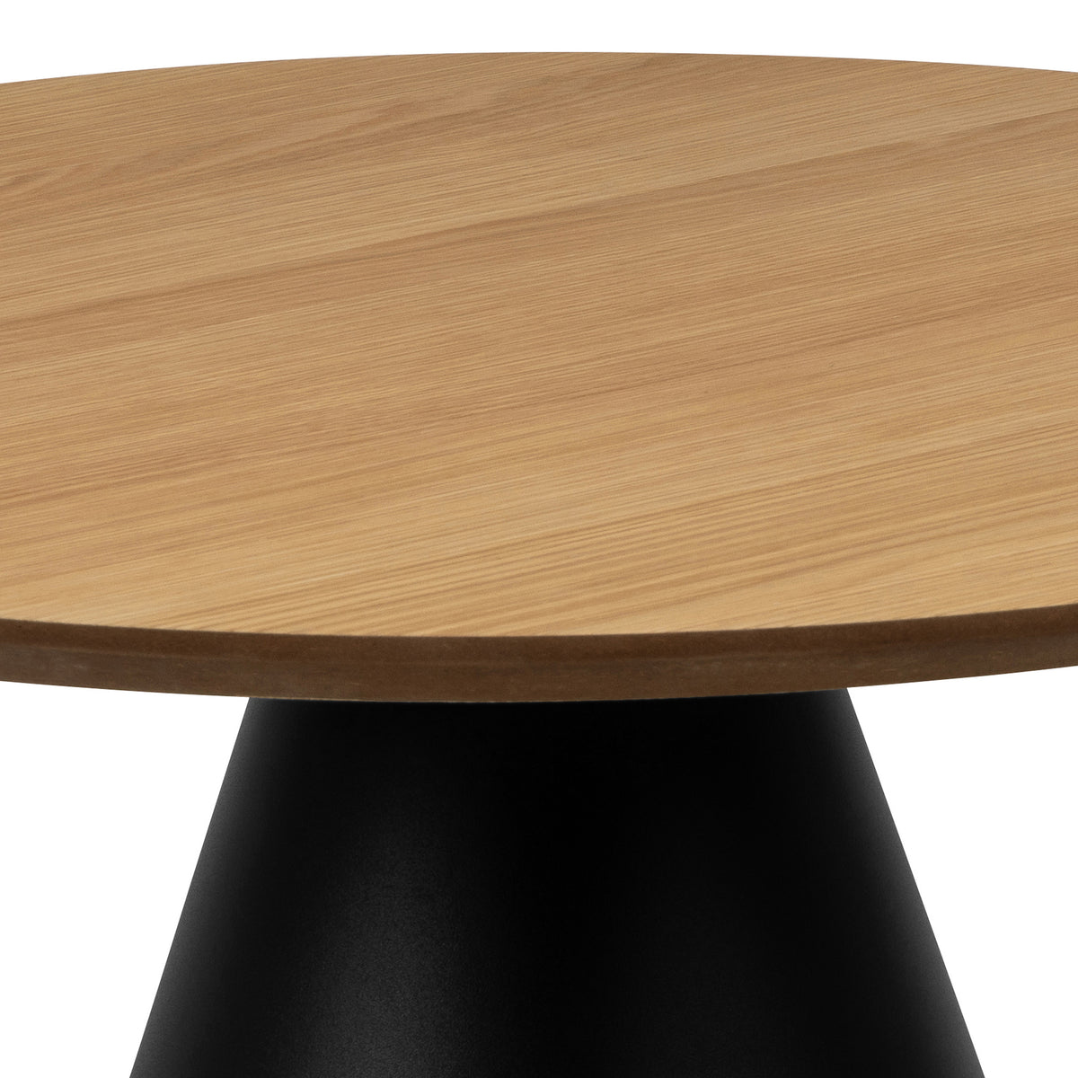Det runde Talin-sofabord med en diameter på 65 cm i soft loft-stil – nærbillede af detaljer og overflade