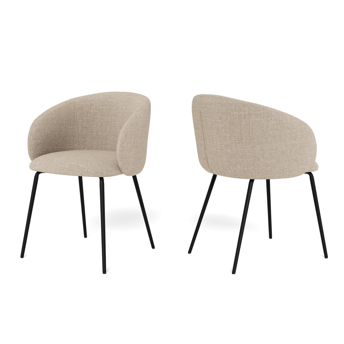 Sæt med to spisestuestole i moderne stil – model Delmo – hovedbillede | Pillovely