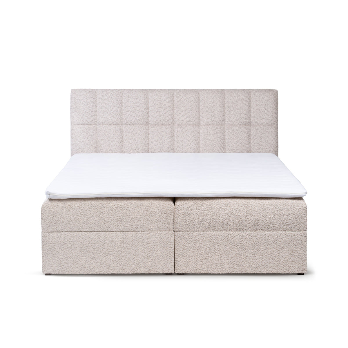 Bazy-kontinentalseng med opbevaringsrum i glamour-stil – set forfra