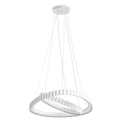 Lampa Rinoria wisząca LED z dekoracyjnymi pierścieniami w stylu nowoczesnym – zdjęcie główne | Pillovely