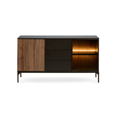 Lampy-kommode med skuffer og låger 154x83 i loftstil – forfra