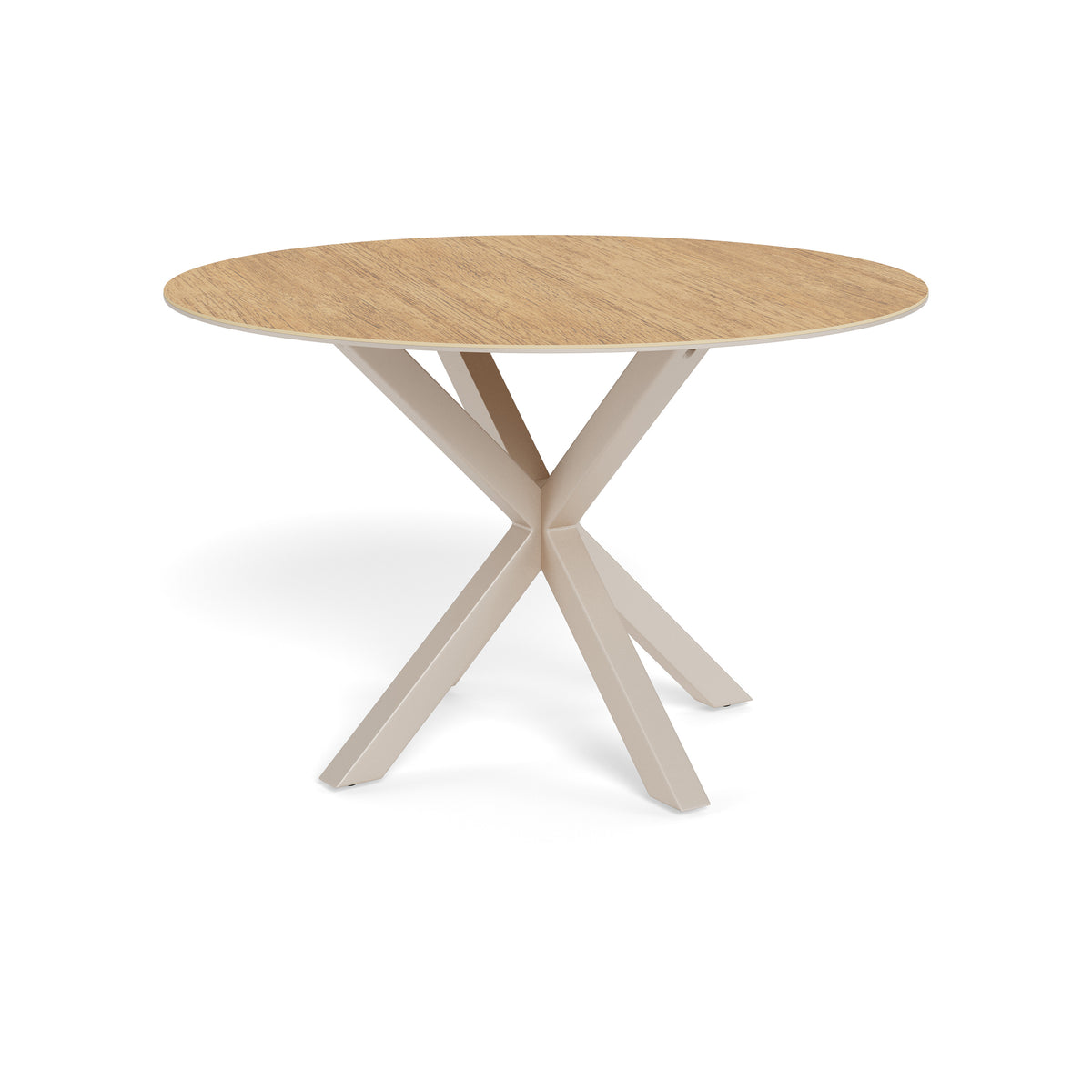 Rund spisebord 119x76 i moderne stil | Stela, naturlig eg (lyse ben)