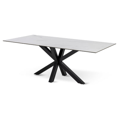 Spisebord 200x76 i moderne stil | Oryss, kølig hvid