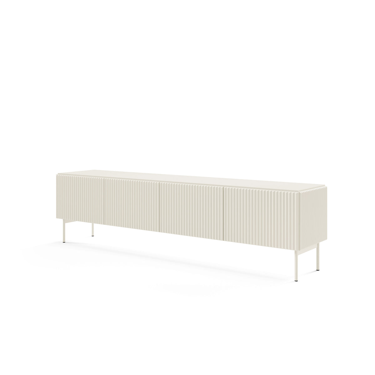 MuzZI TV-bord til fjernsyn, 195x51, i moderne stil – set fra siden | Pillovely