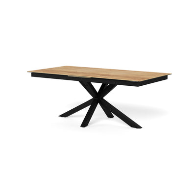 Udtræksbord til spisestuen i loftstil | Lorrins Classic 200-240x76 cm, sort