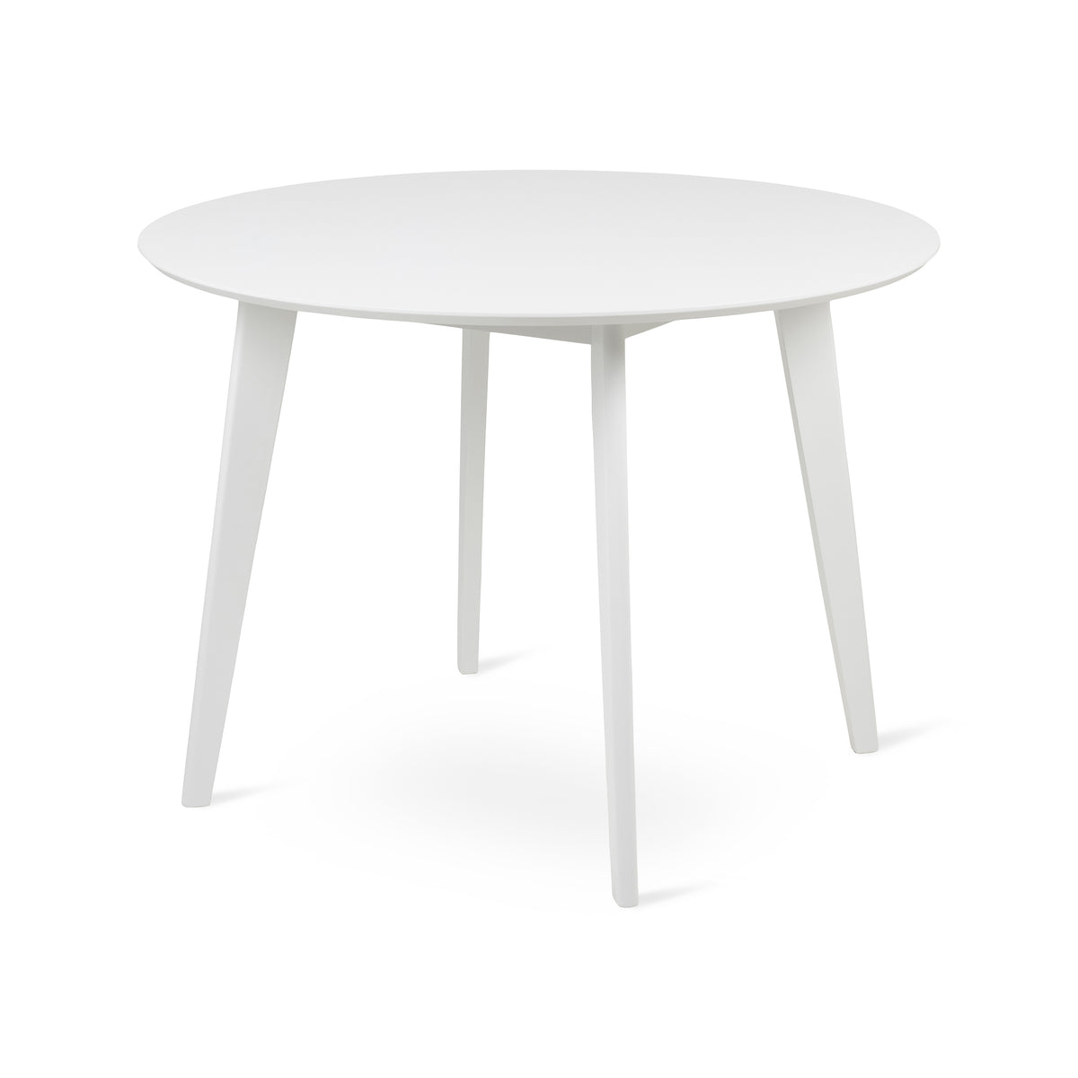 Rund spisebord 105x76 i skandinavisk stil | Krel, ren hvid