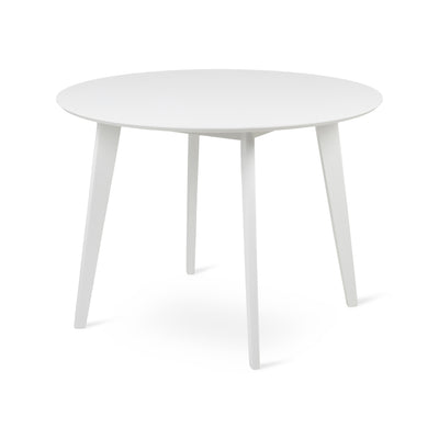 Rund spisebord 105x76 i skandinavisk stil | Krel, ren hvid