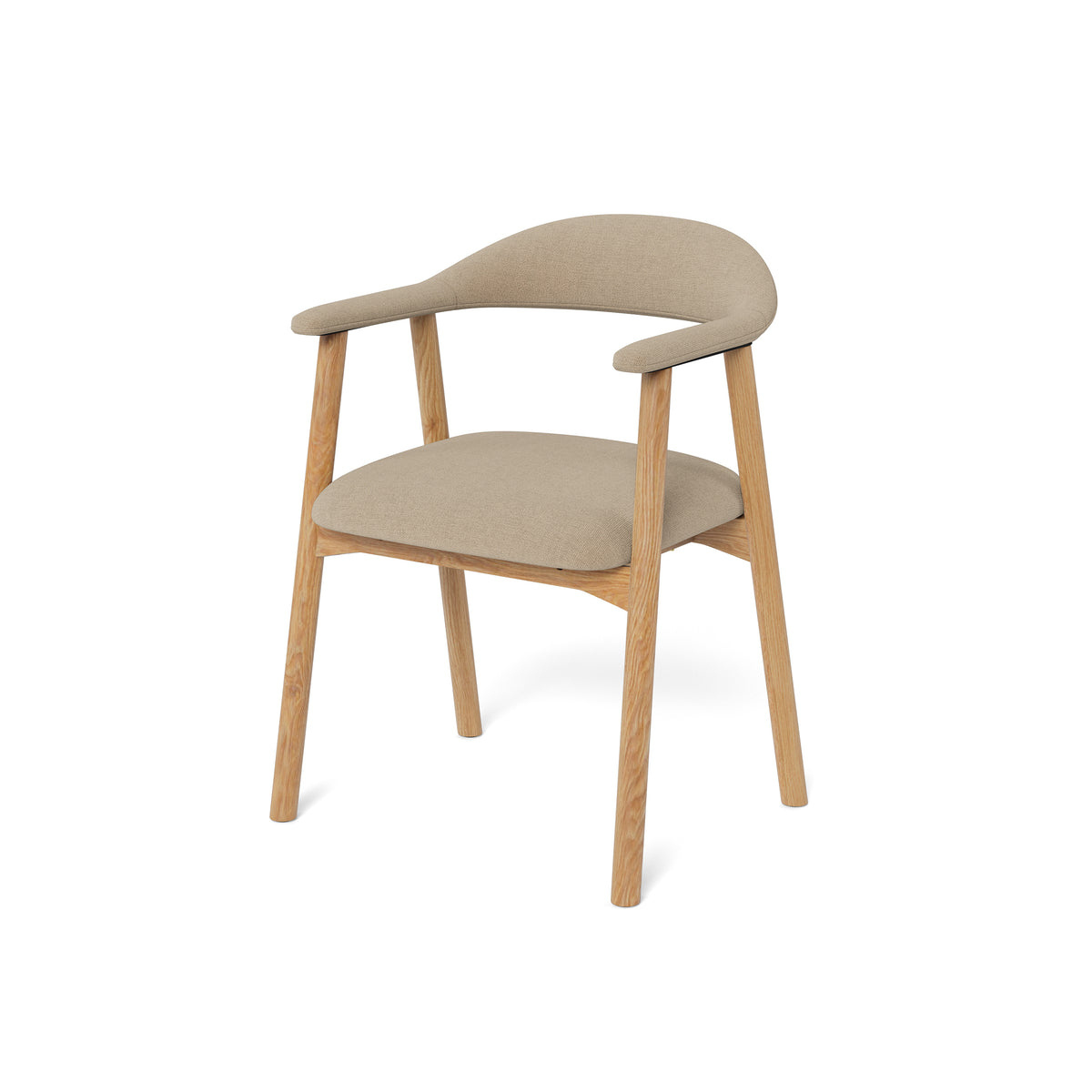 Sæt med to stole med armlæn i skandinavisk stil | Hikari Komfort Lys beige
