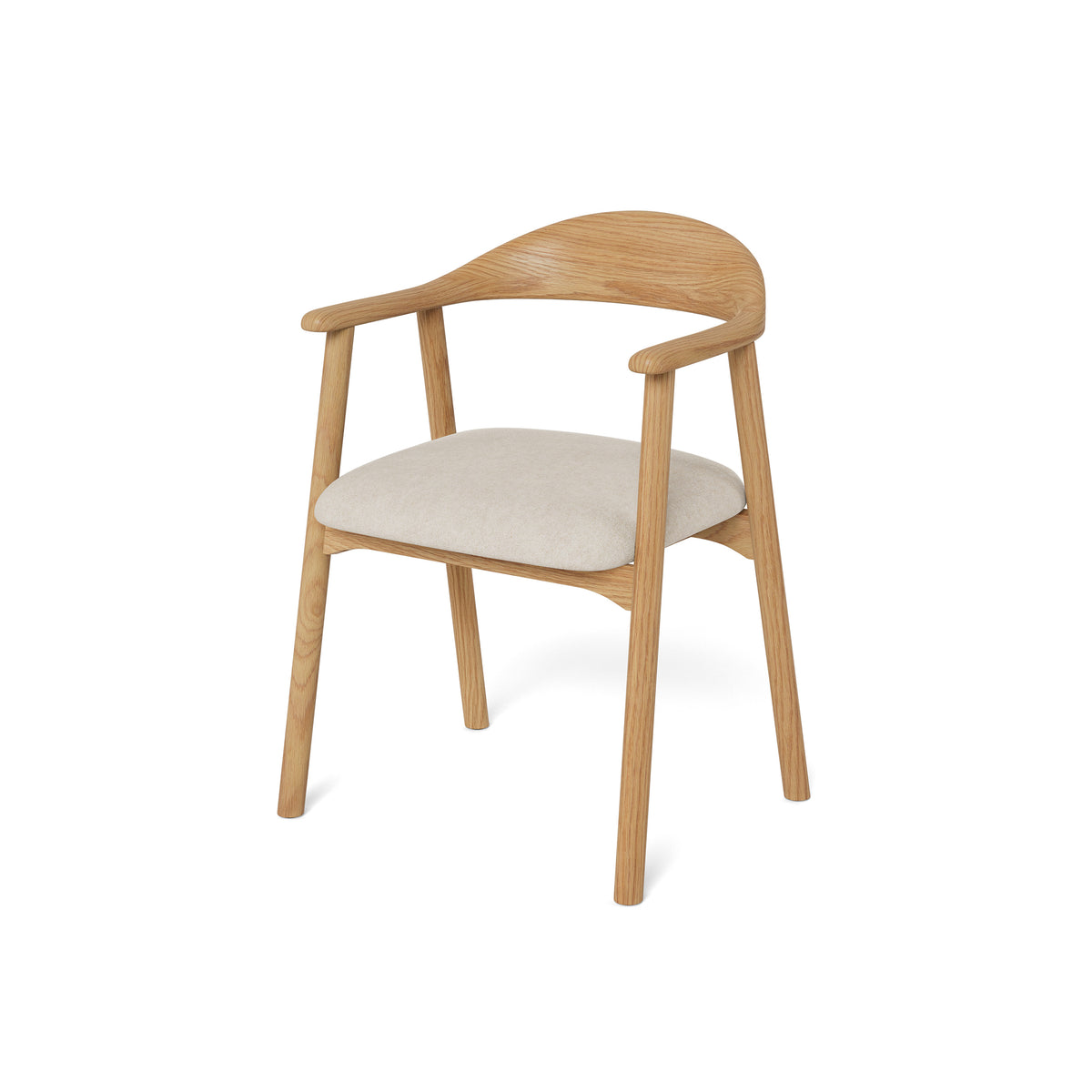 Sæt med to spisestuestole i skandinavisk stil | Hikari Lys Beige