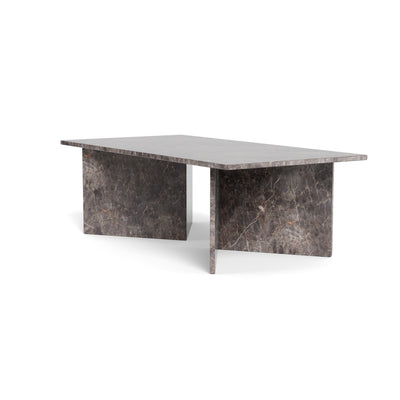 Sofabord 140x42 i elegant stil | Plaris Mørk Marmor