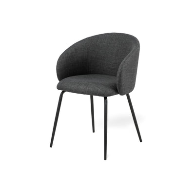 Sæt med to spisestuestole i moderne stil | Delmo mørkegrå