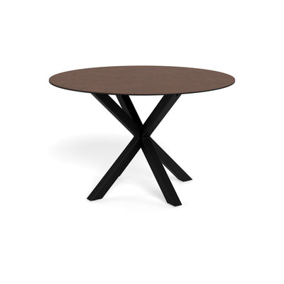 Rund spisebord 119x76 i moderne stil | Stela, rustfarvet sten