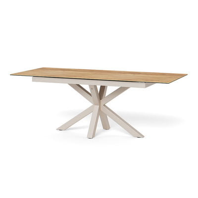 Udtræksbord til spisestuen i loftstil | Lorrins Classic 168-210x76 cm, sandbeige