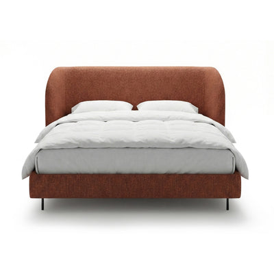 Dorida-polstret seng i størrelserne 140x200, 160x200 og 180x200 med glat hovedgærde i minimalistisk stil – hovedbillede