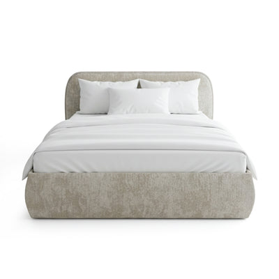 Eterial-polstret seng i størrelserne 140x200, 160x200 og 180x200 med opbevaringsrum i soft modern-stil – hovedbillede