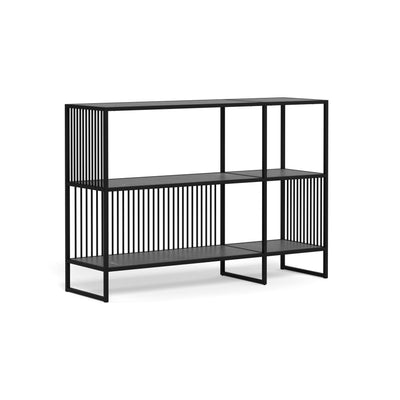 Cella-reol 120x83 med sort marmor-look i moderne stil – set fra siden | Pillovely