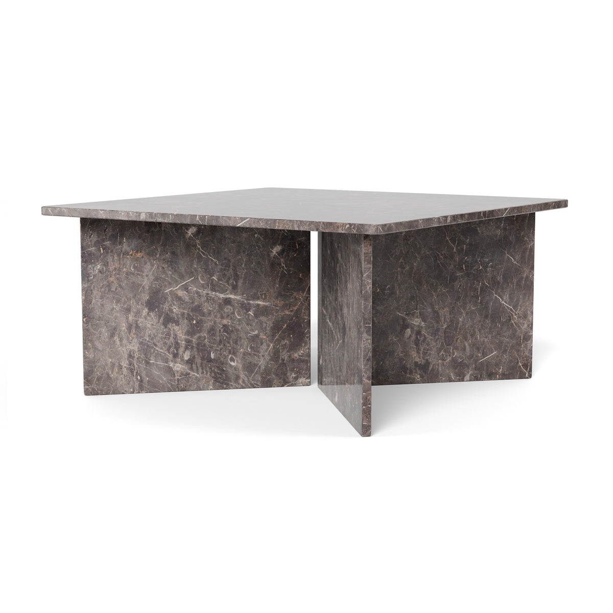 Sofabord 90x42 i elegant stil | Plaris mørk marmor