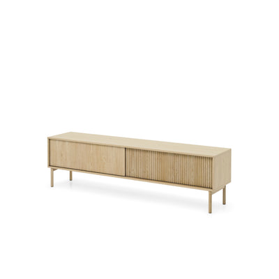 Viola TV-bord til fjernsyn 187x52 i japandi-stil – set fra en vinkel | Pillovely