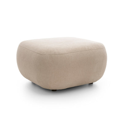 Puf Olemo 75 x 39 cm i PUR-skum i japandi-stil, Aragon-stof – set fra en vinkel | Pillovely