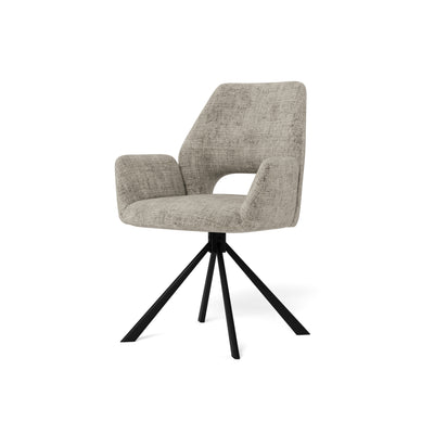 Sæt med to drejestole med armlæn i moderne stil | Fente Grå