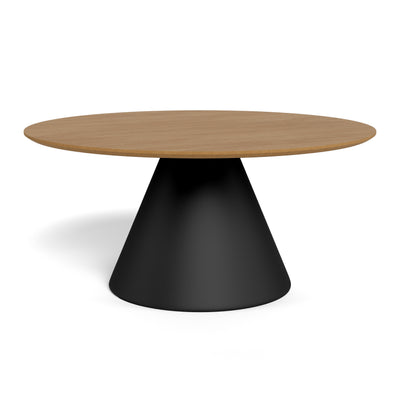 Rundt sofabord med en diameter på 85 cm i soft loft-stil | Talin, sort mat