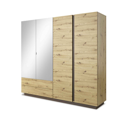 4-dørs garderobeskab, 220 x 202 cm, i moderne stil | Armelia NEJ