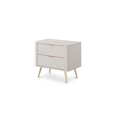 Natbord med 2 skuffer, 63 x 55 cm, i elegant stil | Laanti Beige