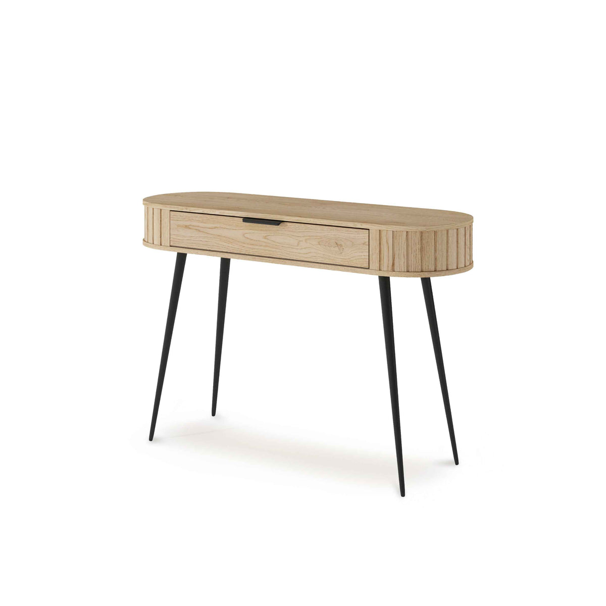 Toaletka Llovia z szufladą 120x80 w stylu japandi – widok pod kątem | Pillovely