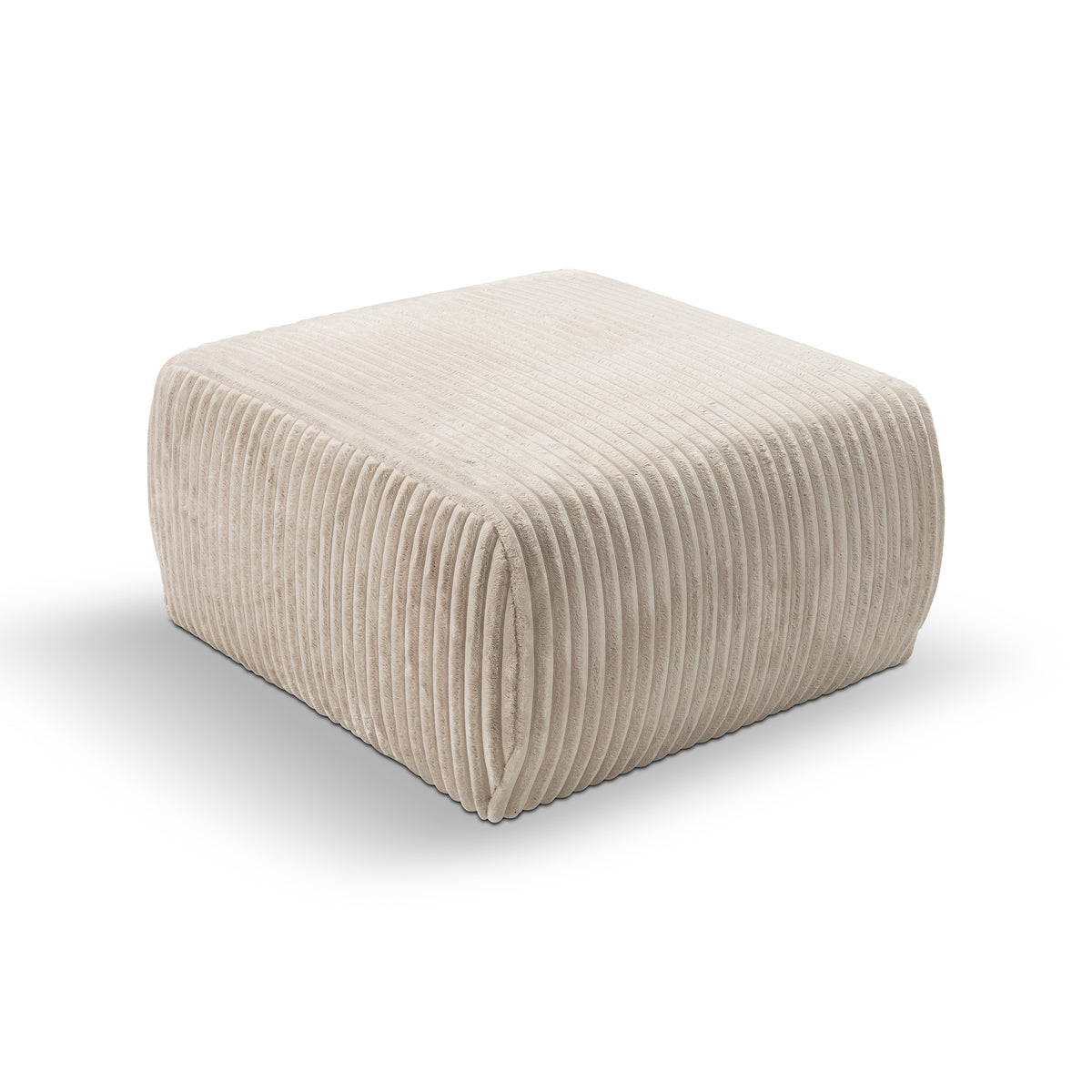 Polstret puf Alloro 82x41 i vintage-stil – set fra en vinkel | Pillovely
